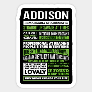 Addison Sticker